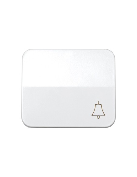 Tecla con grabado Campana para pulsador Blanco Simon 75