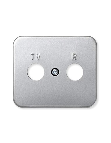 Placa Toma R-TV Aluminio Simon 75
