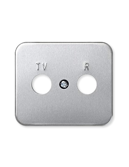 Placa Toma R-TV Aluminio Simon 75