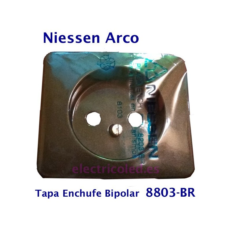 Tapa Enchufe Bipolar Niessen Arco BRONCE