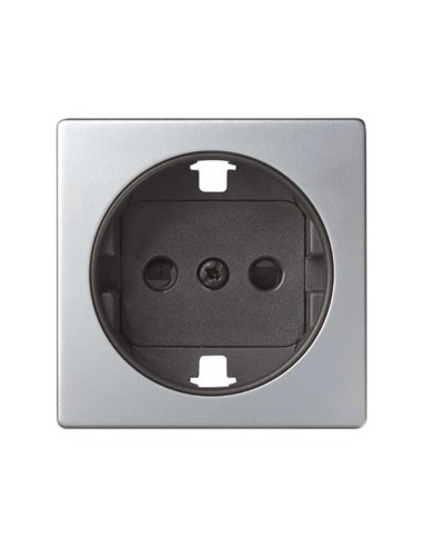 Tapa Para Enchufe Schuko Aluminio Simon 82