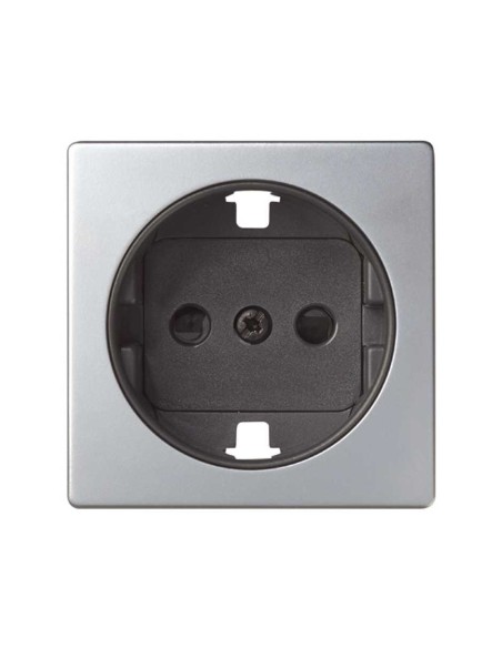 Tapa Para Enchufe Schuko Aluminio Simon 82
