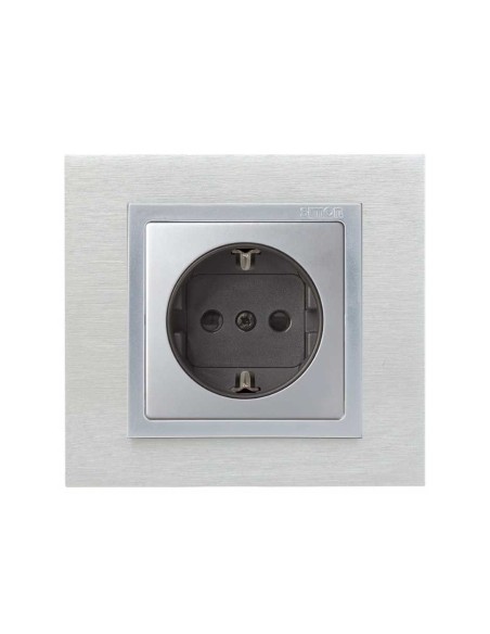 Tapa Para Enchufe Schuko Aluminio Simon 82