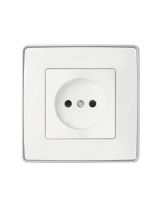 Tapa de Enchufe Bipolar Blanca Simon 82 2