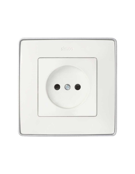 Tapa de Enchufe Bipolar Blanca Simon 82