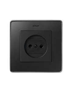 Tapa de Enchufe Bipolar Grafito Simon 82 2