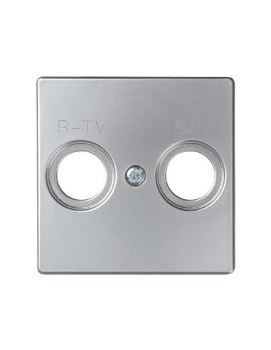 Tapa Toma R-TV+SAT Aluminio Simon 82