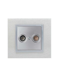 Tapa Toma R-TV+SAT Aluminio Simon 82 2