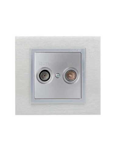 Tapa Toma R-TV+SAT Aluminio Simon 82