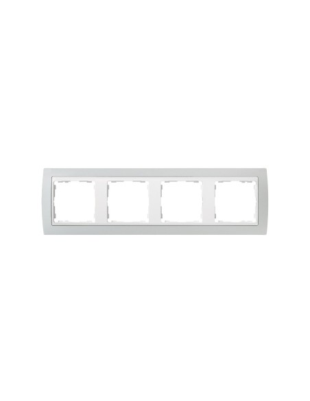 Marco 4 elementos Gris - Zócalo Blanco Simon 82