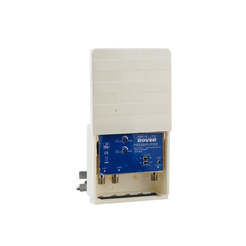 Amplificador Mastil 2 Ent. UHF 40dB Lte