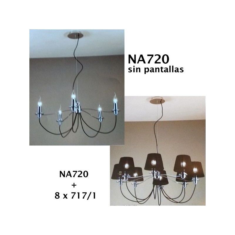 Lámpara 8 Luces Nature