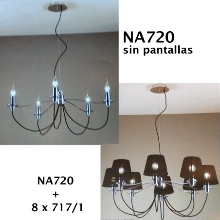 Lámpara 8 Luces Nature