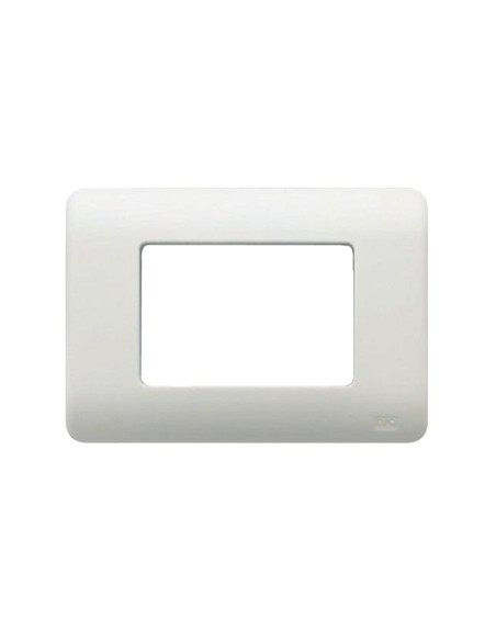 Placa Caja Americana 3 Elementos Estrechos Blanca BJC Sol Teide