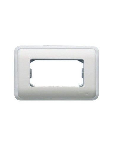 Placa para 4 elementos estrecho o 2 anchos adaptable a cajas de la serie Estrella