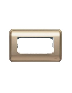 Placa para 4 elementos estrechos o 2 anchos adaptable a cajas de la serie Estrella