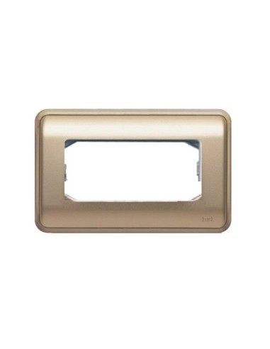 Placa para 4 elementos estrechos o 2 anchos adaptable a cajas de la serie Estrella