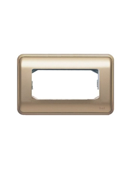 Placa para 4 elementos estrechos o 2 anchos adaptable a cajas de la serie Estrella