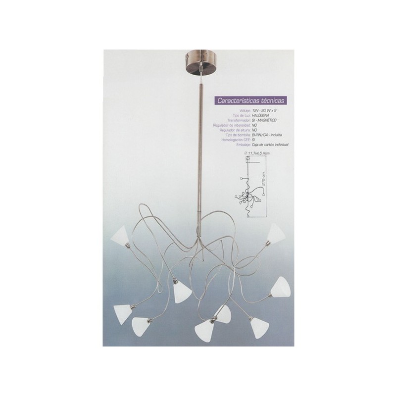 Lámpara 9 luces C-1003