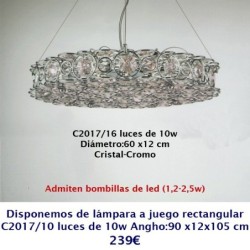 Colgante cristal 16 luces