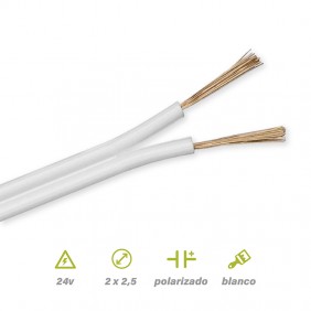 Paralelo Polarizado Blanco 2x2.5mm² POR METROS