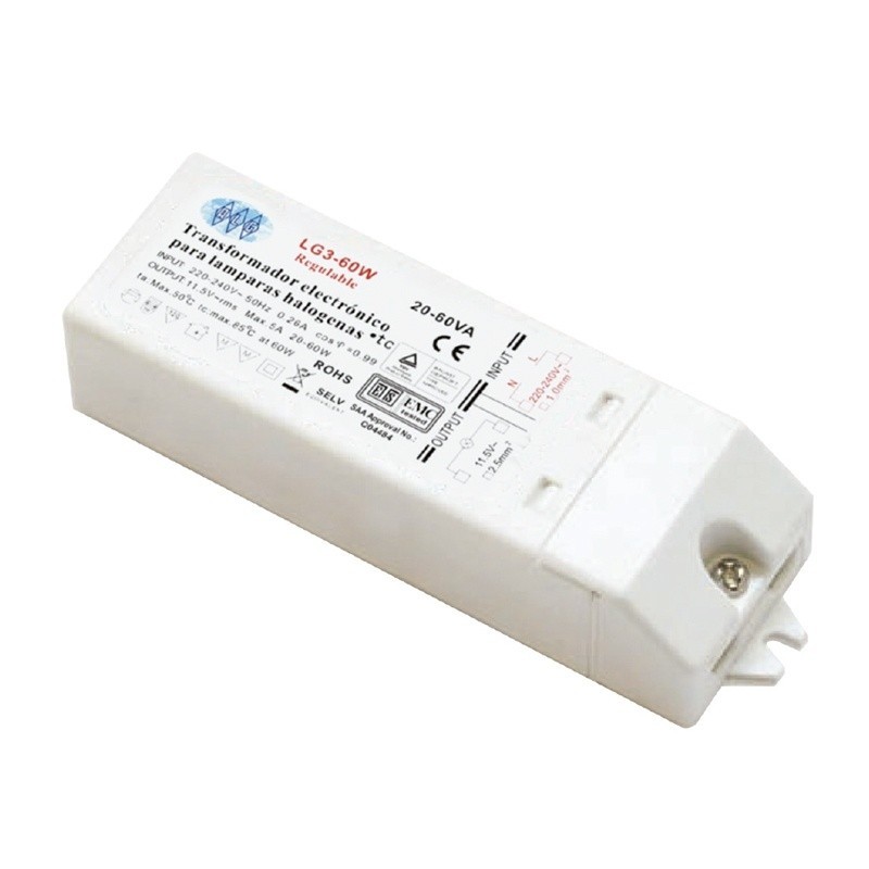 TRANSFORM. 20-60 VA 12v Regulable