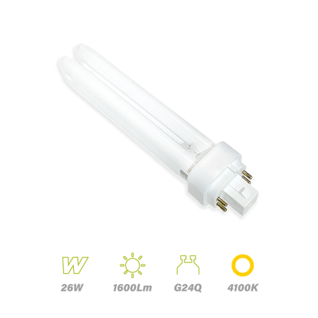 Bombilla B.C. PLC 26w 4P 4100K