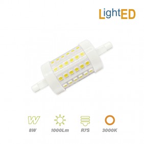 Lineal Led R7s 78mm 8w 1000lm LUZ CALIDA