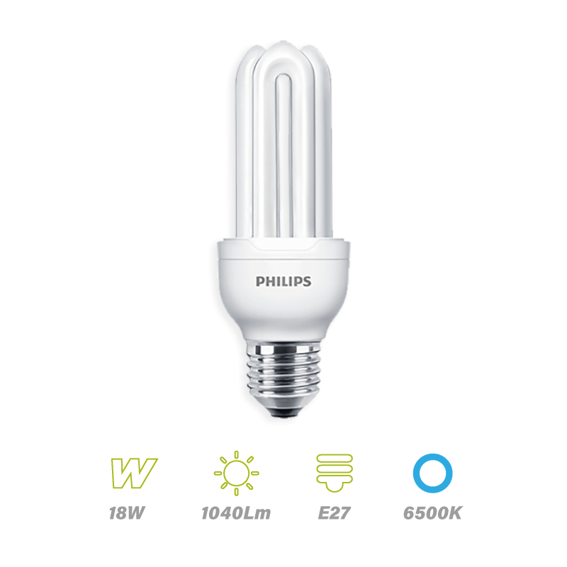 Bombilla Bajo Consumo E27 18w Luz Fría