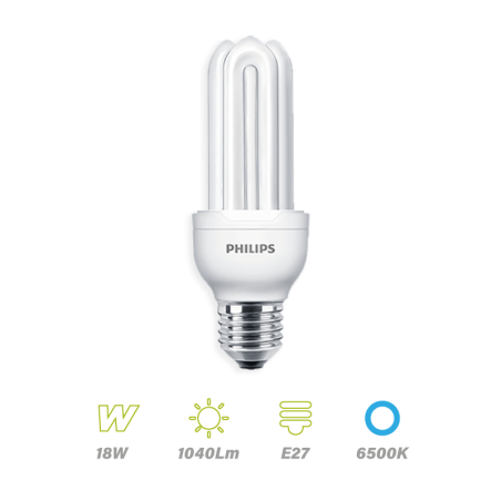 Bombilla Bajo Consumo E27 18w Luz Fría