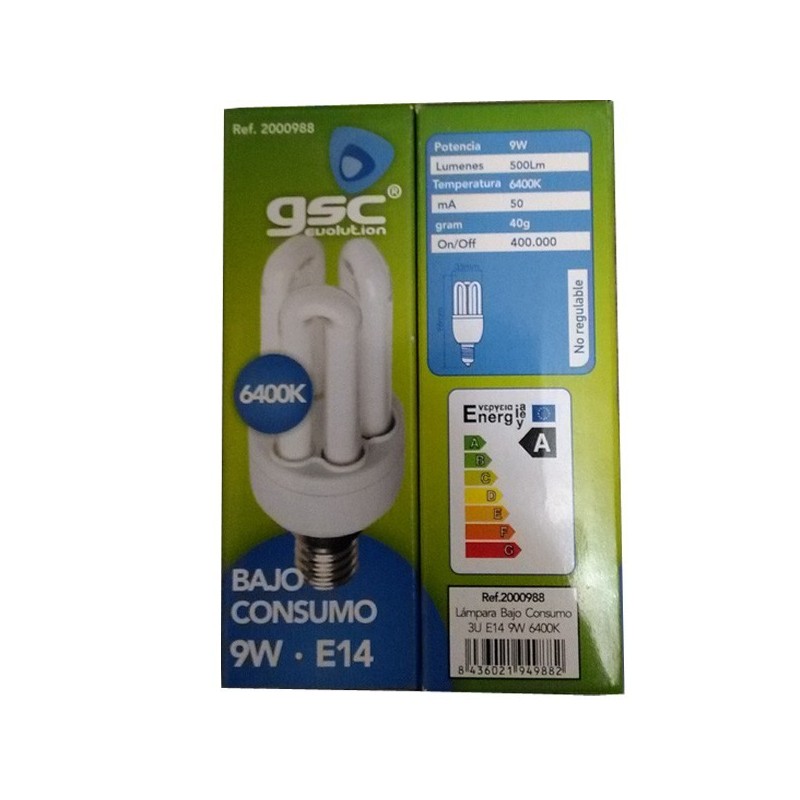 Bombilla Bajo Consumo 9W E14