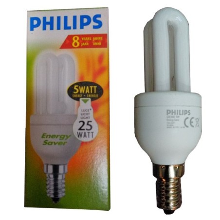 Bombilla Bajo Consumo 5w E14 LUZ CÁLIDA