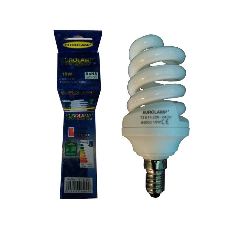 Bombilla B.ajo Consumo 15w E14 LUZ FRÍA