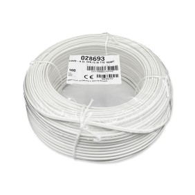 R.100mts Cable plano 2 hilos Blanco de sección 0.75mm²