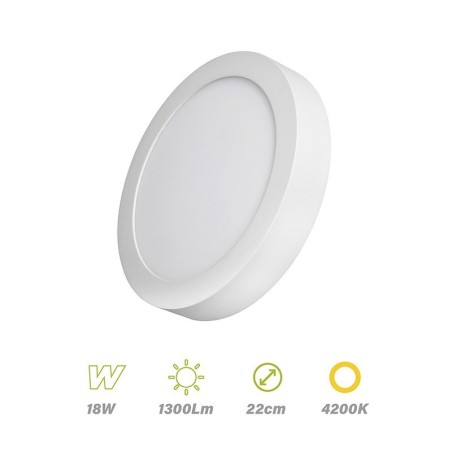 Plafon LED Redondo 18w 4200K