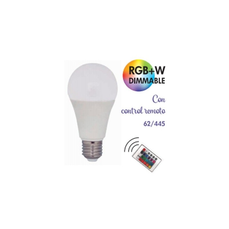 B. RGB+W con Mando 9w 700Lm