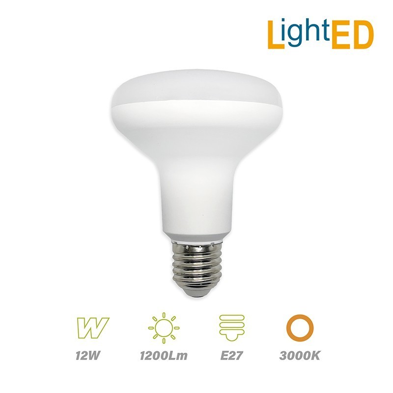 Bombilla Reflectora R90 LED E27 12w Luz Cálida