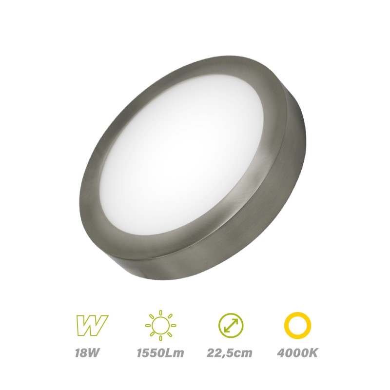 DownLight Led LUNA Satín 18w 4000K