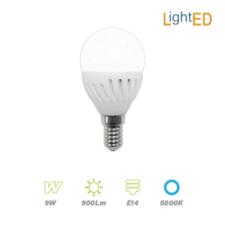 Led 9w E14 Cerámica Luz Fría