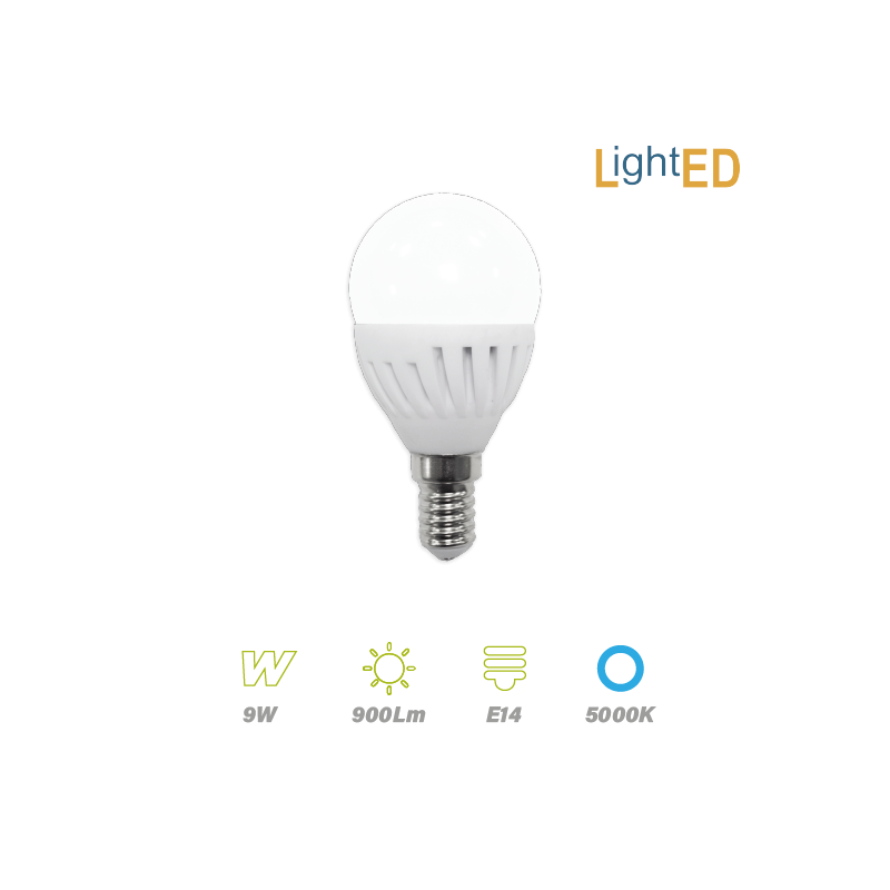 Led 9w E14 Cerámica Luz Fría