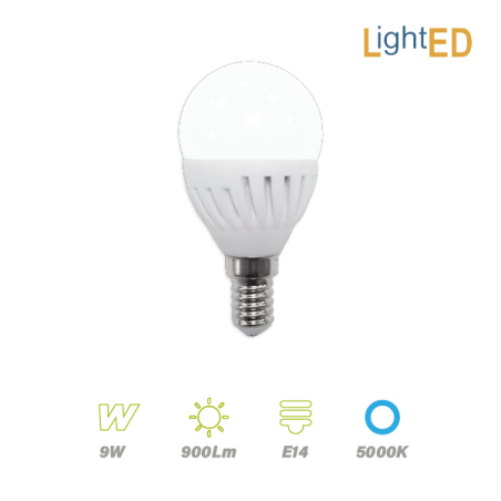 Led 9w E14 Cerámica Luz Fría